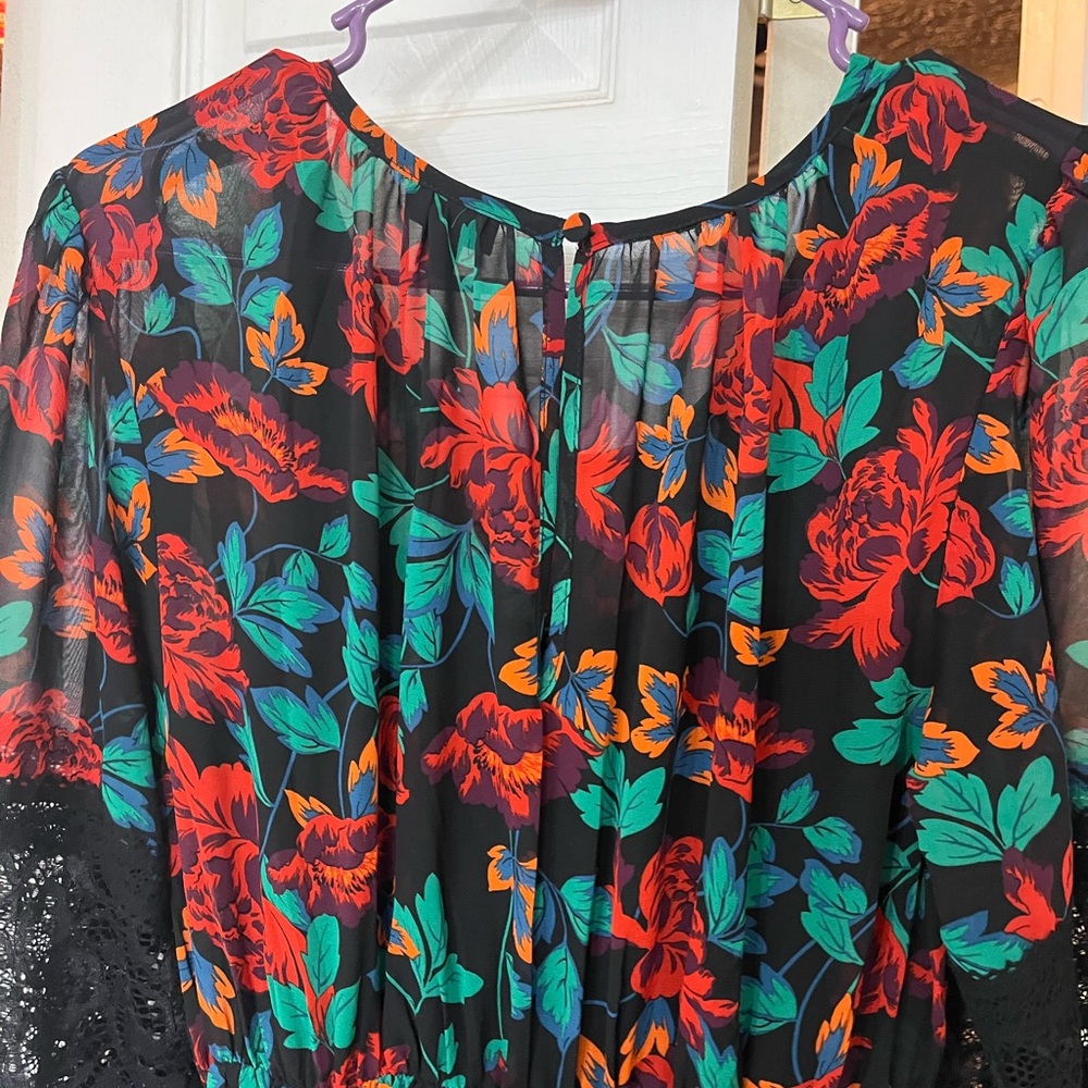 Torrid floral lace maxi dress, 0 - Picture 6 of 8